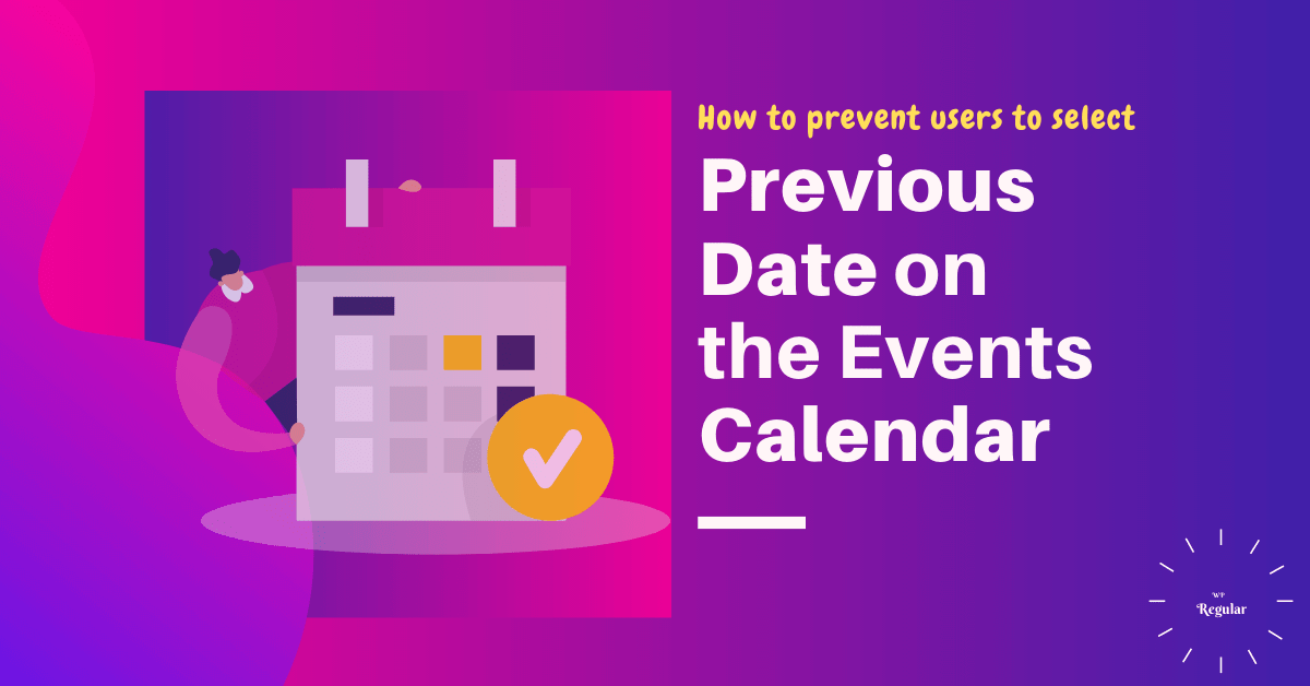 Disable Event Calendar Past Date