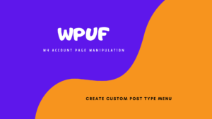 WPUF My Account Custom Menu Featured Image